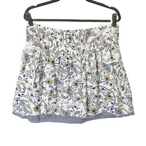 J. Jill Smocked Floral Paisley Skirt Women's Size 3X‎